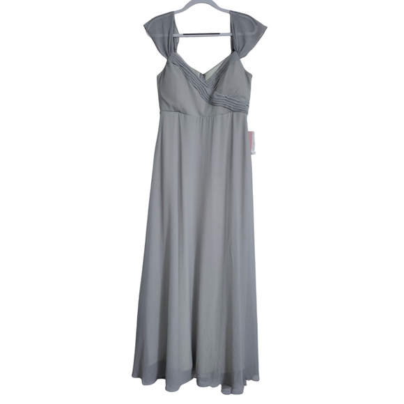 Birdy Grey Dresses & Skirts - Birdy Grey Spence Convertible Chiffon Dress Dove Gray Size L Bridesmaid Formal